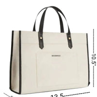 Canvas Bag White Black bagbreez.pk