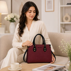Carry Shoulder Bag Mehroon - Bagbreez.pk