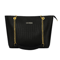 Crocodile Tote Bag Black. Bagbreez.pk