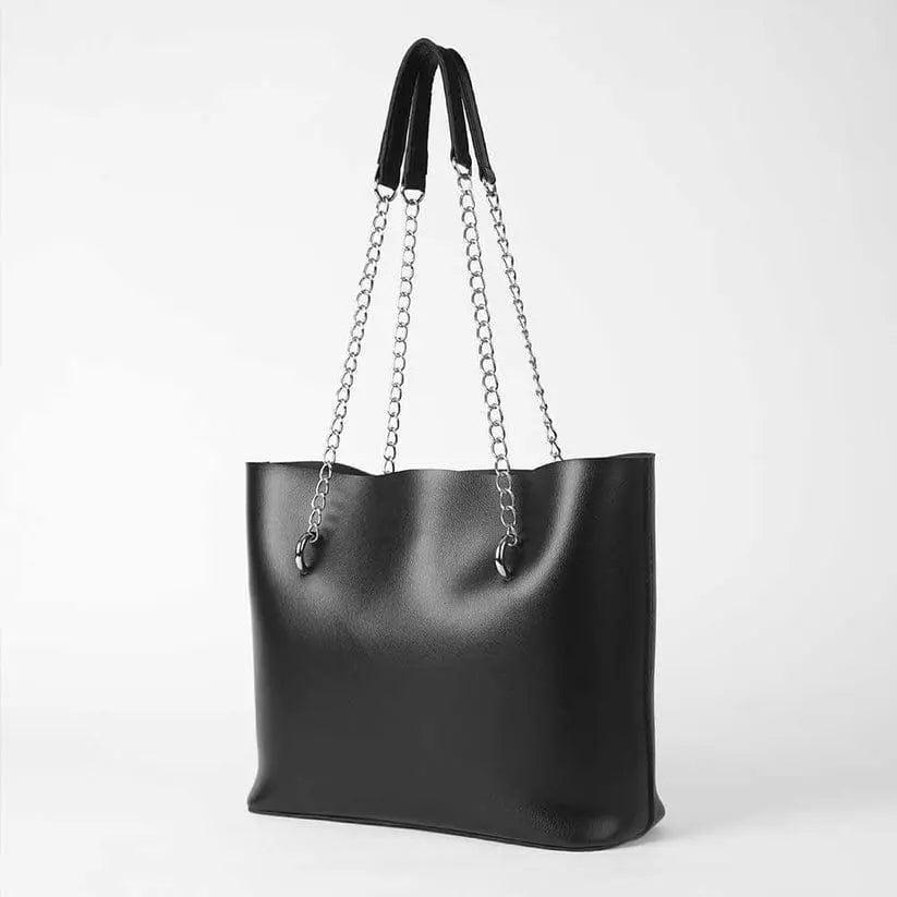Breeze New Wave Tote Bag _ Black - Bagbreez.pk