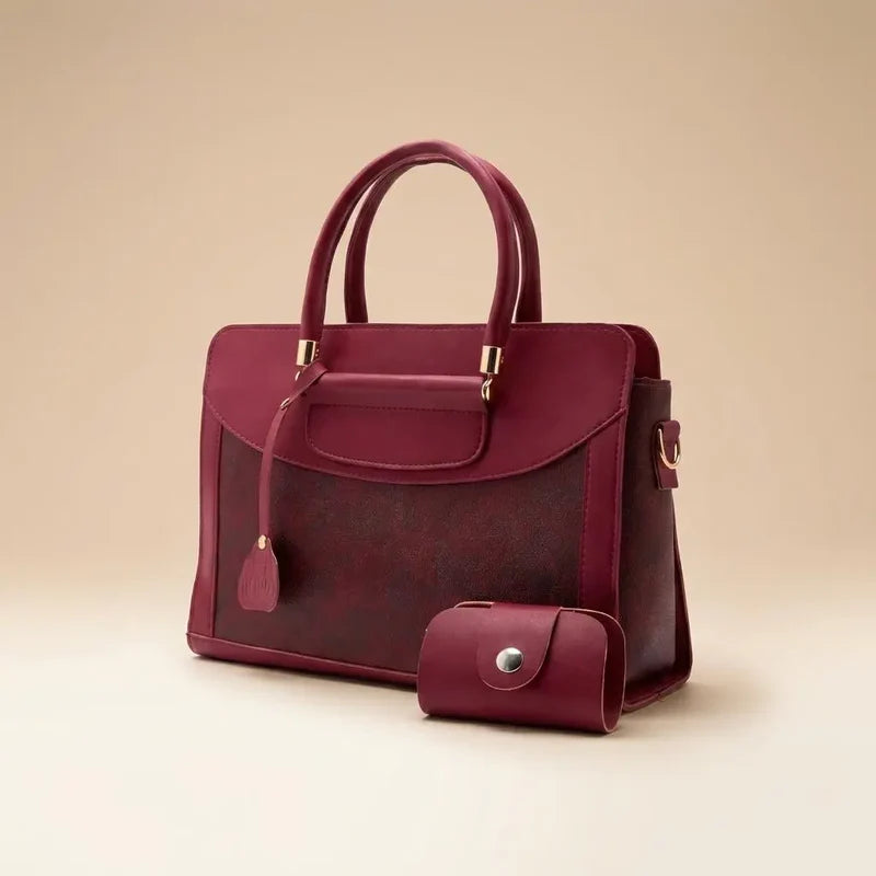 Elegant Mehroon Shoulder Bag - Bagbreez.pk