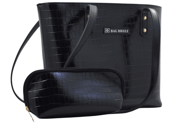 Black Crocodile Bag. - Bagbreez.pk