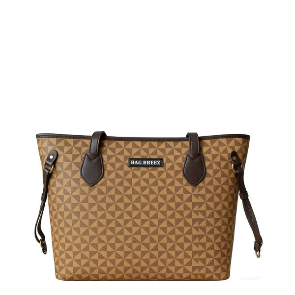 Dark Brown  Triangle Checkered Neverfull Bag. Bagbreez.pk