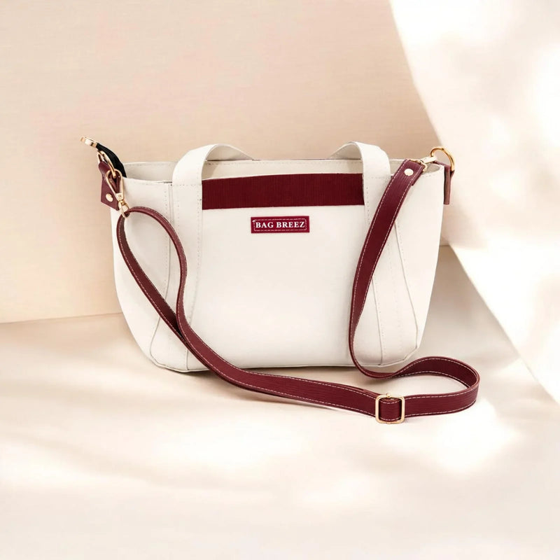 Ruby Breeze Shoulder Bag Off White. Bagbreez.pk