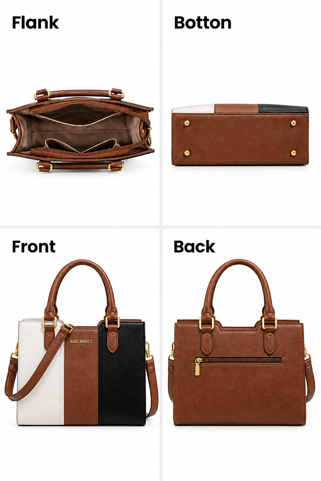 Vintage Leather Shoulder Handbag - Bagbreez.pk