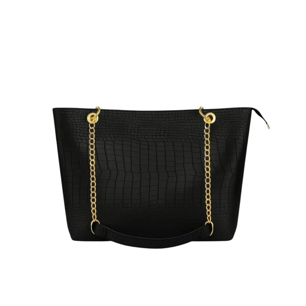 Crocodile Tote Bag Black. Bagbreez.pk
