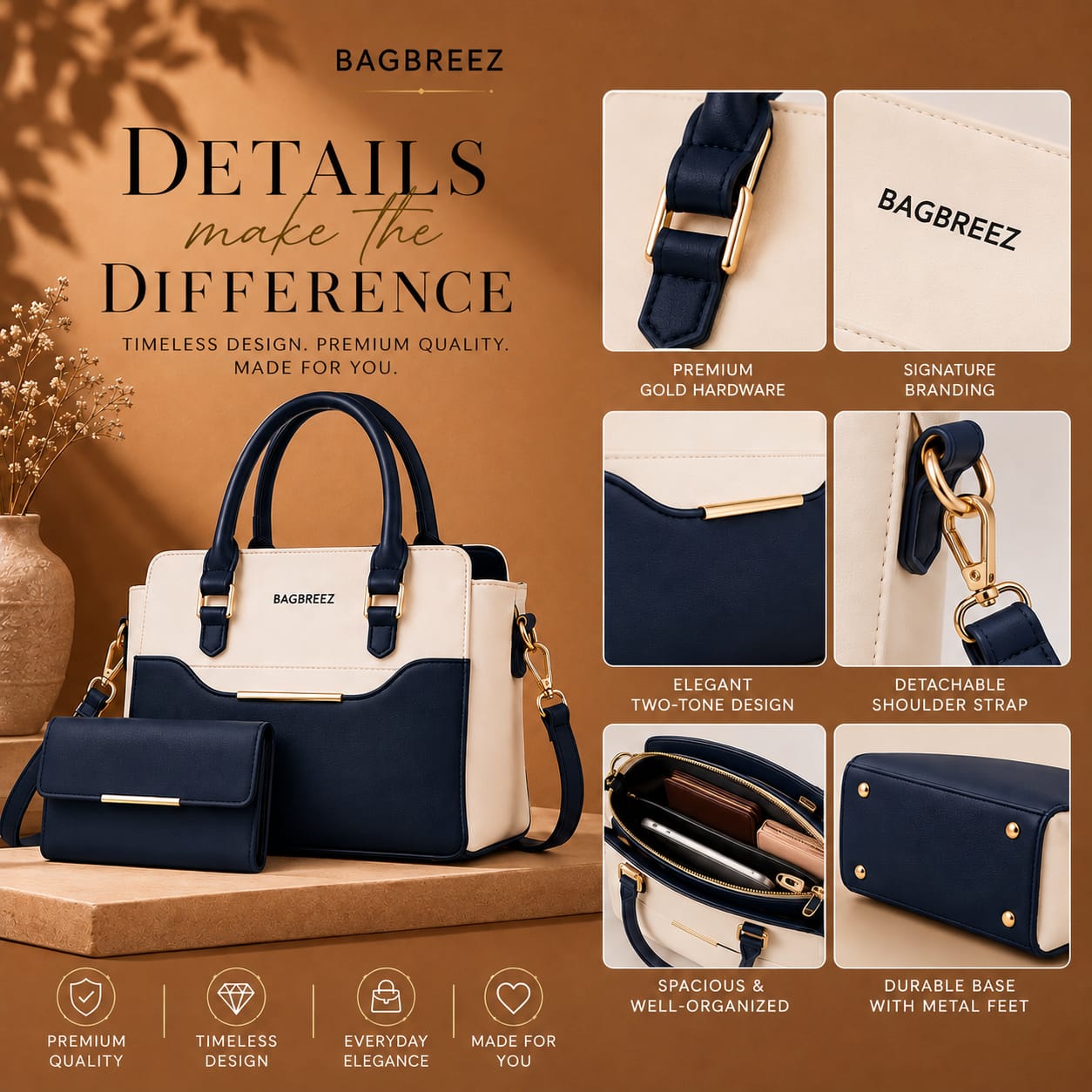 Hike Hevan Shoulder Bag Blue - Bagbreez.pk