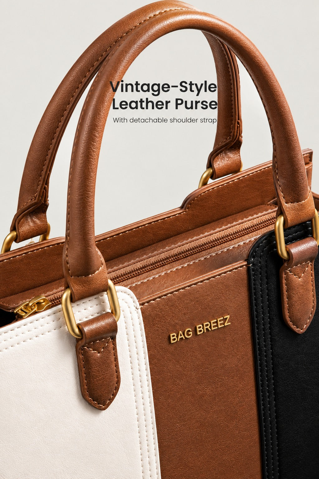 Vintage Leather Shoulder Handbag - Bagbreez.pk