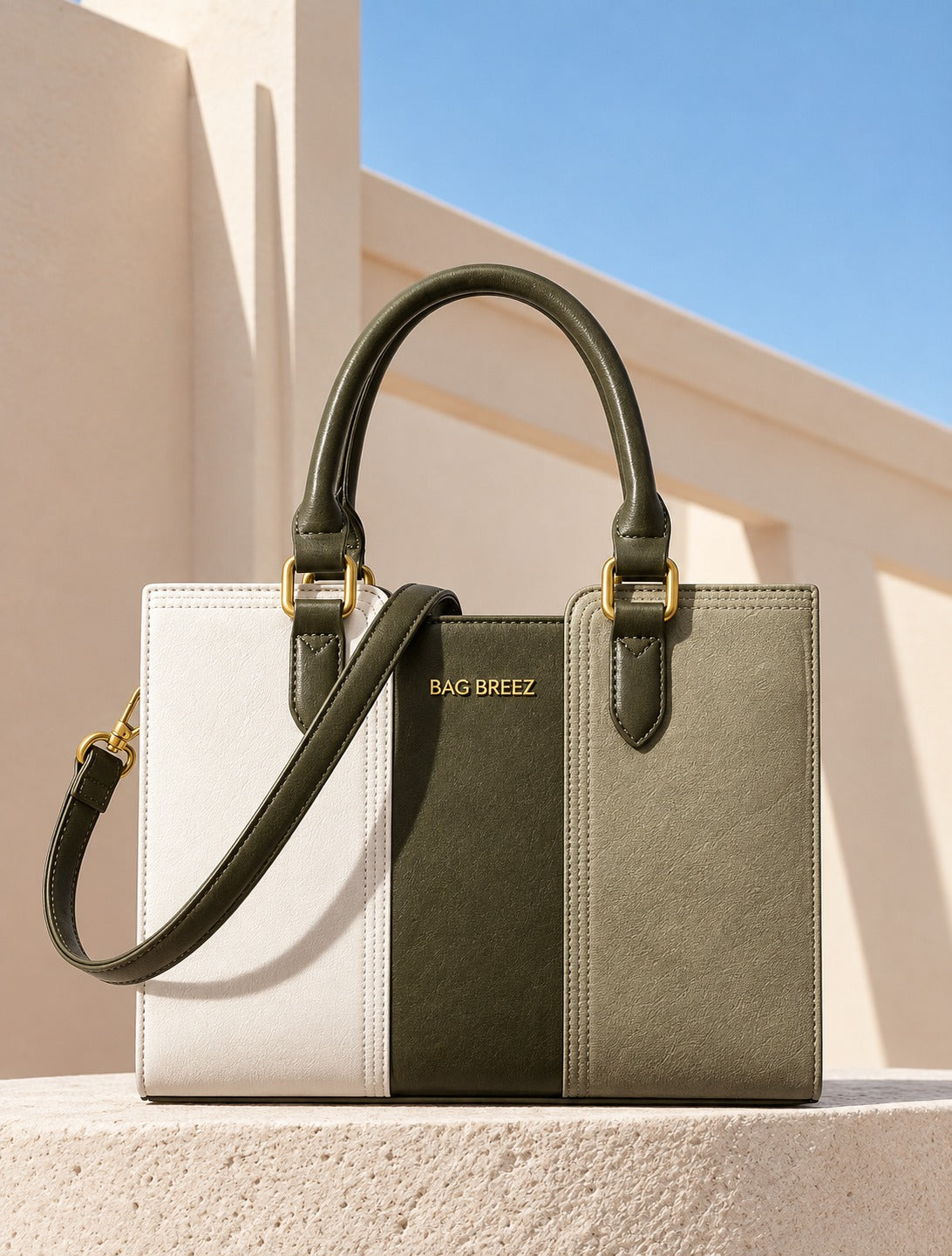 Vintage Leather Shoulder Handbag - Bagbreez.pk