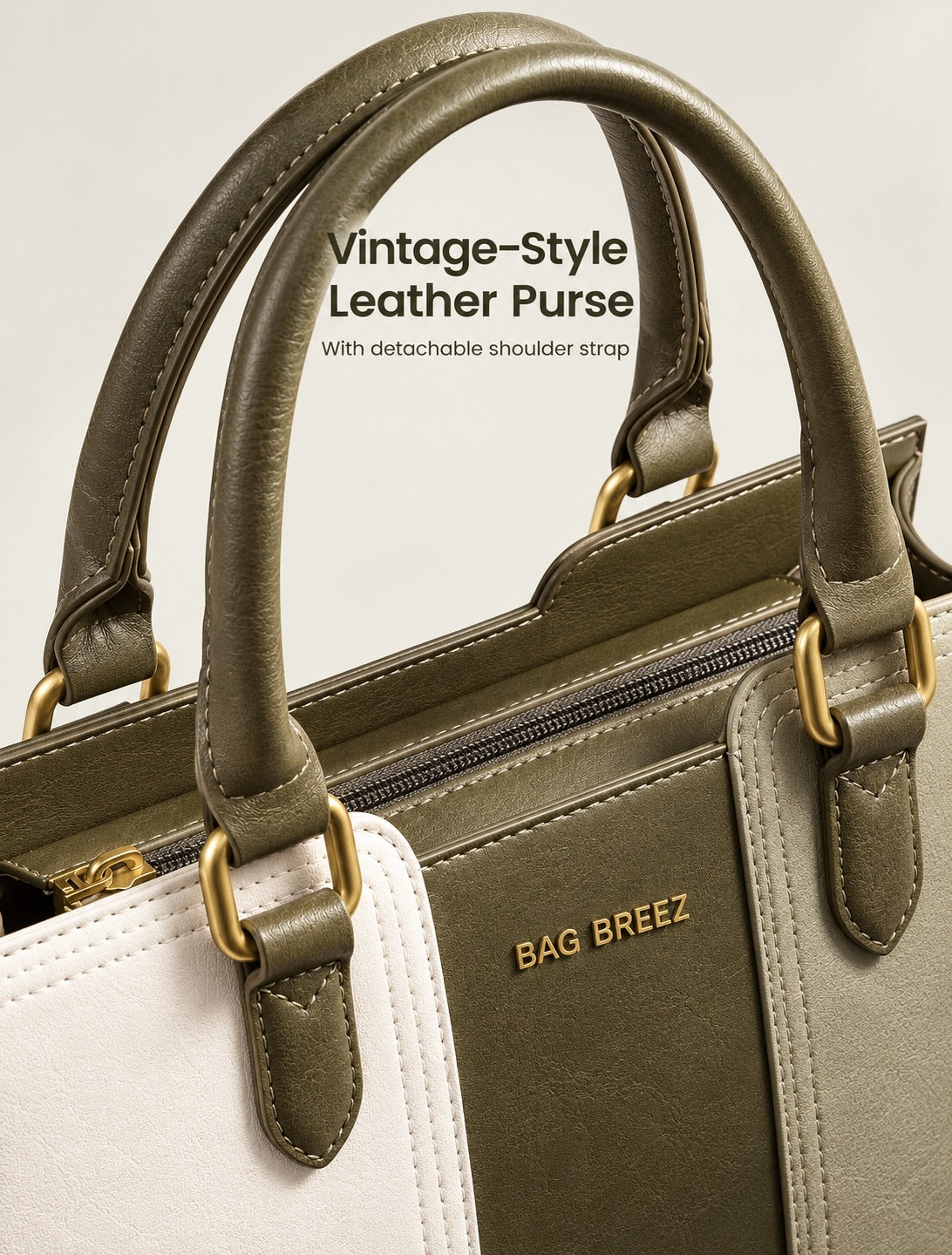 Vintage Leather Shoulder Handbag - Bagbreez.pk