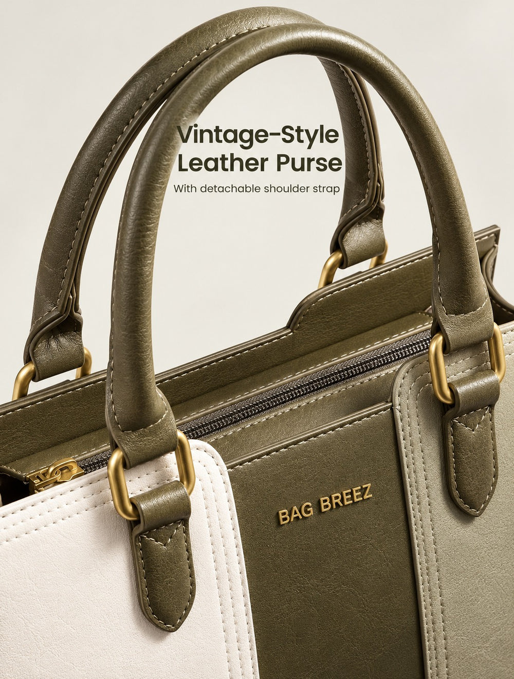 Vintage Leather Shoulder Handbag - Bagbreez.pk