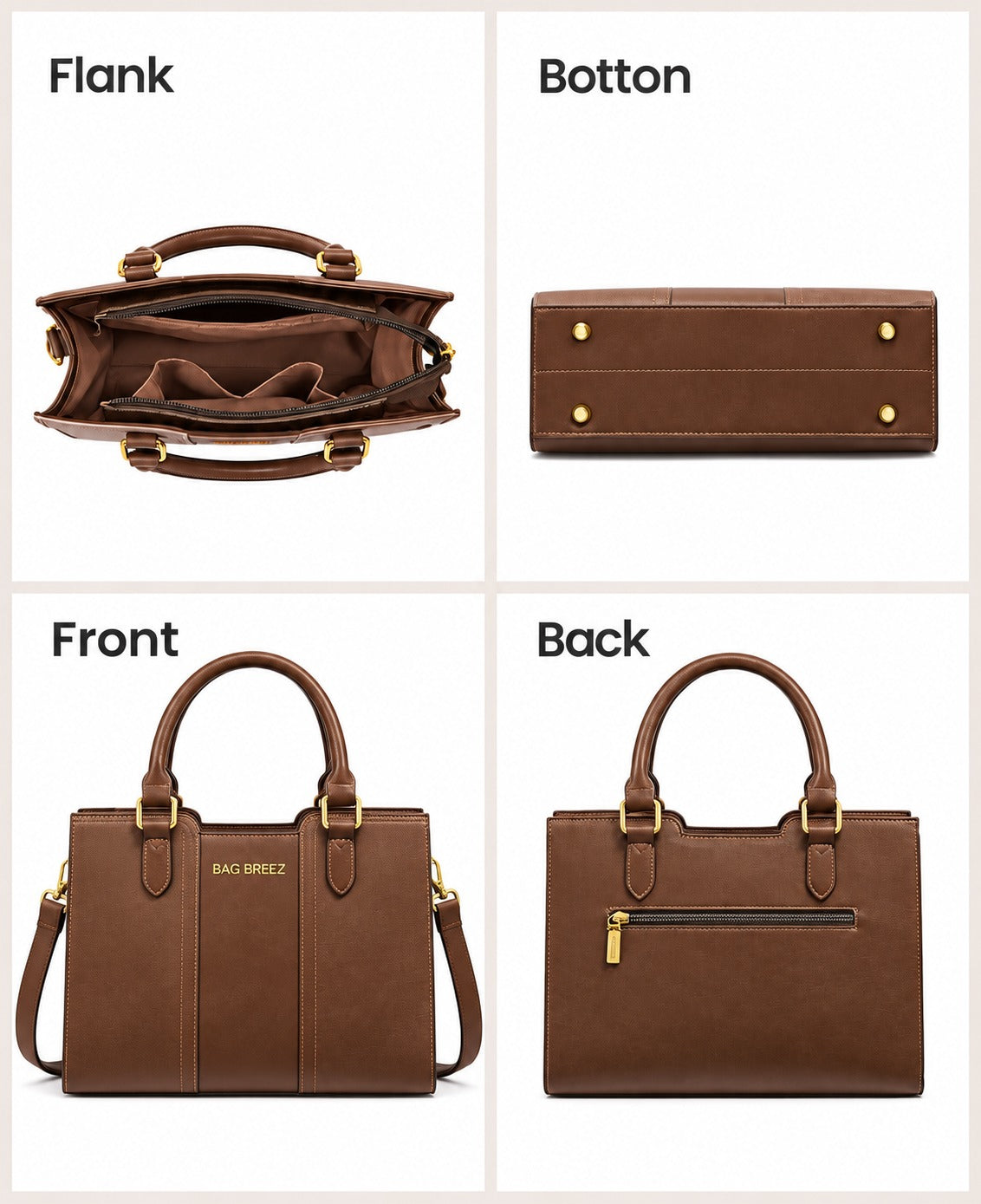 Vintage Leather Shoulder Handbag - Bagbreez.pk