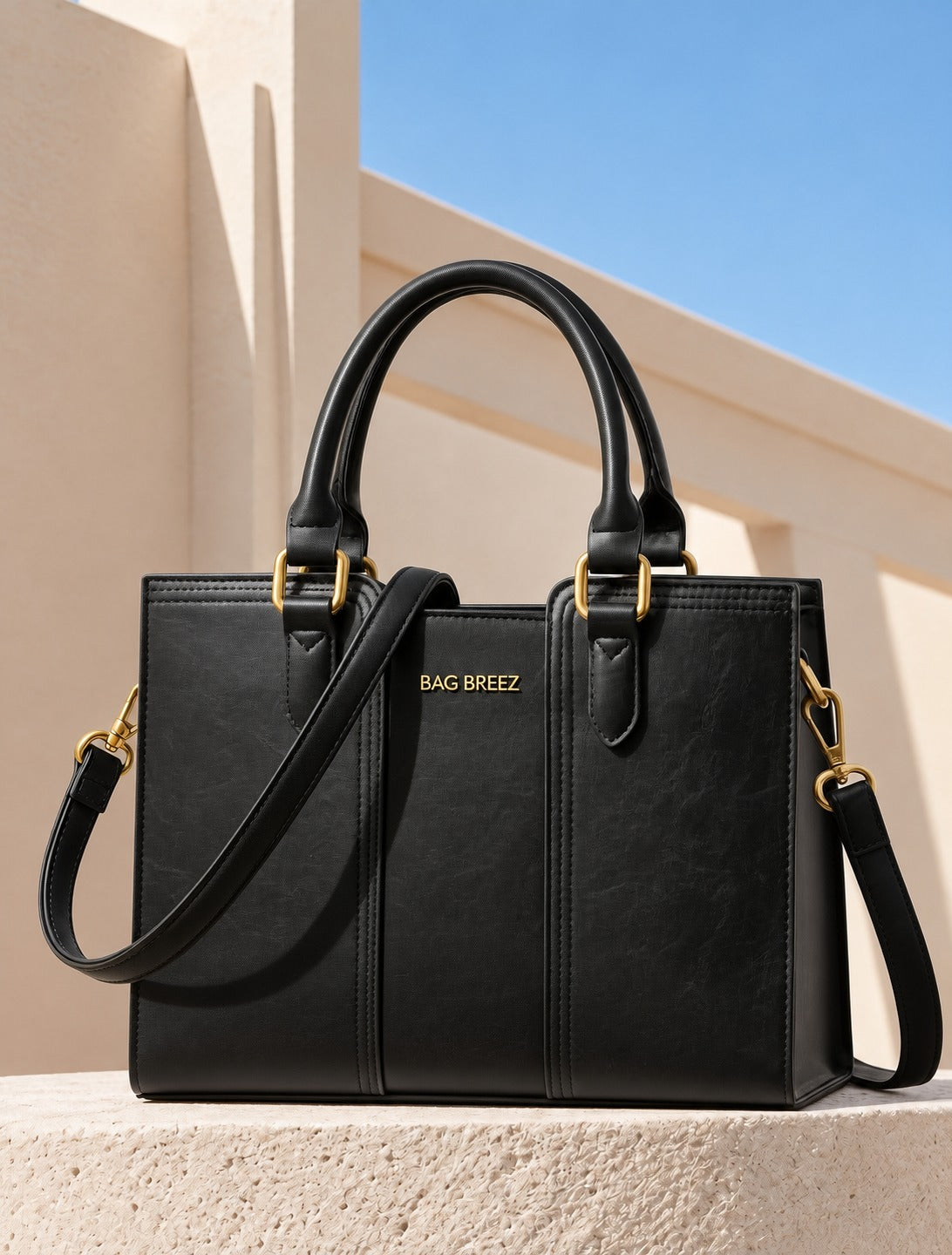 Vintage Leather Shoulder Handbag - Bagbreez.pk