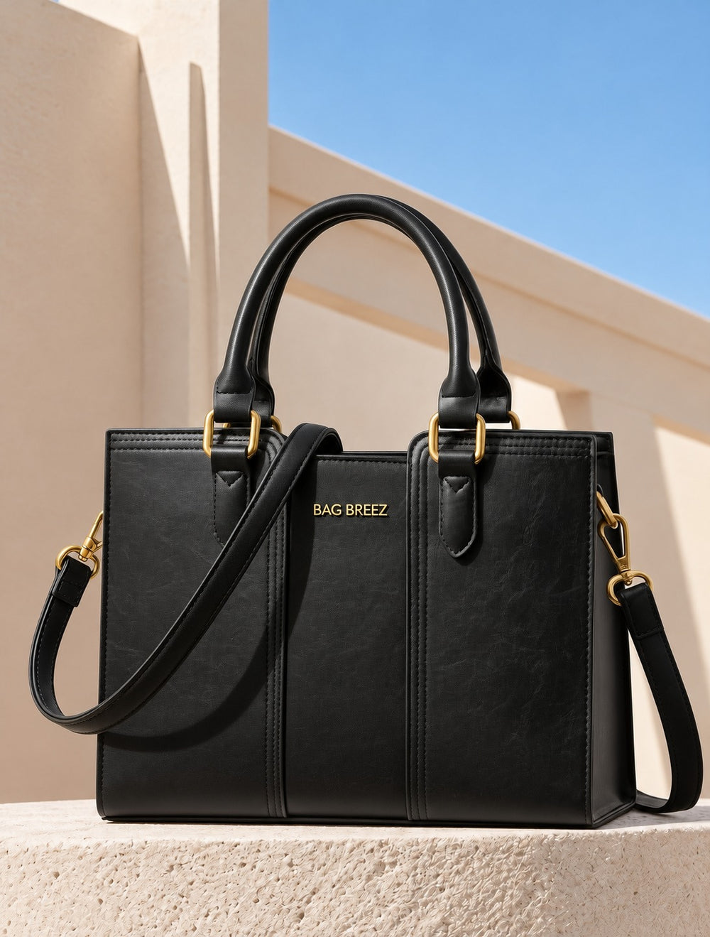 Vintage Leather Shoulder Handbag - Bagbreez.pk
