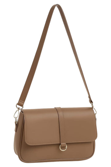 Everyday Flap Bag dark Brown Bagbreez.pk